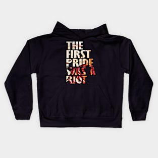 The First Gay Pride was a Riot Abstract Roses Design Kids Hoodie